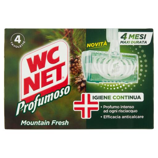Wc net tavoletta igiene e profumo mountain fresh  4x34g