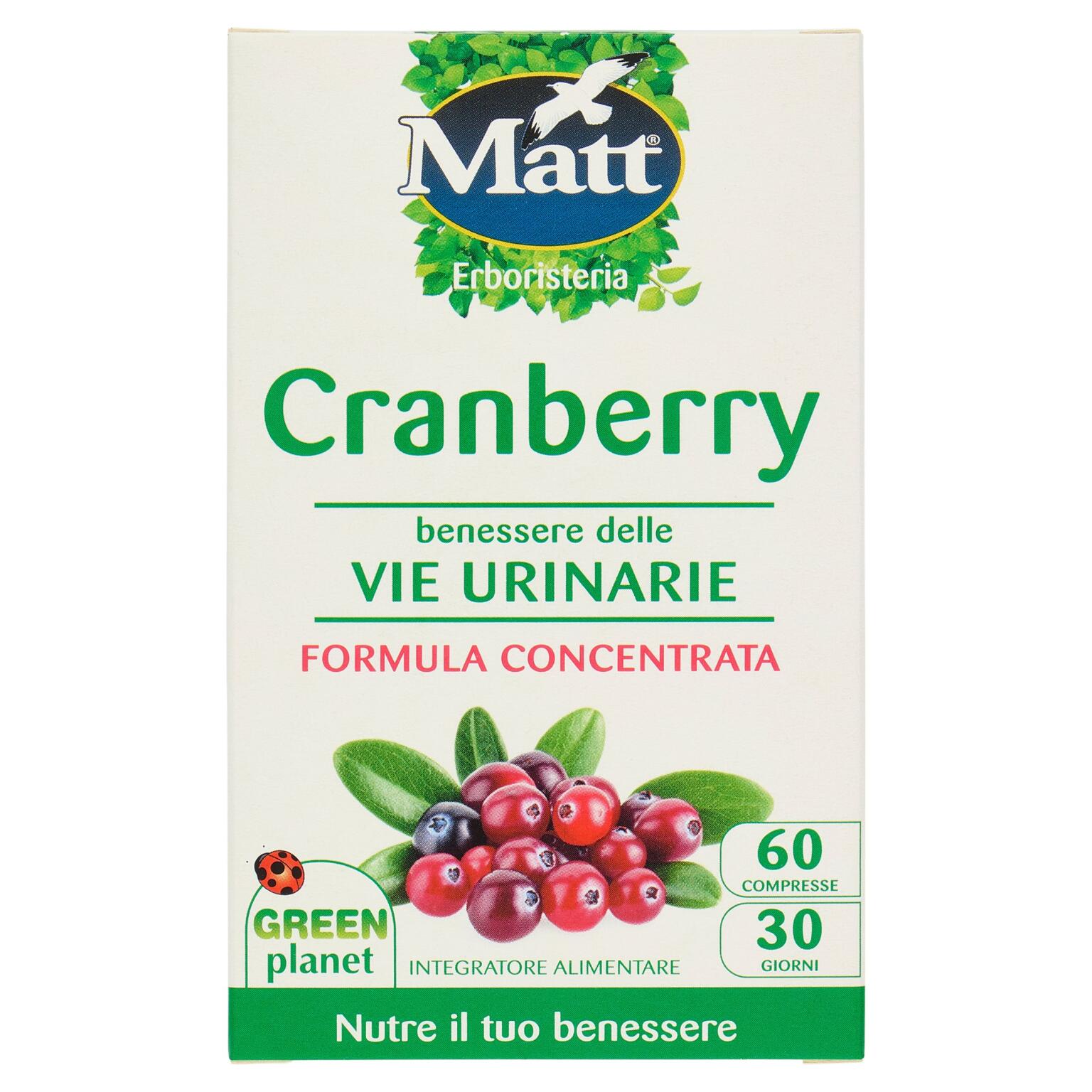 Cranberry integratore per il benessere delle vie urinarie da 60 compresse