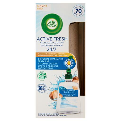 Air wick active fresh spray automatico Brezza Marina e magnolia