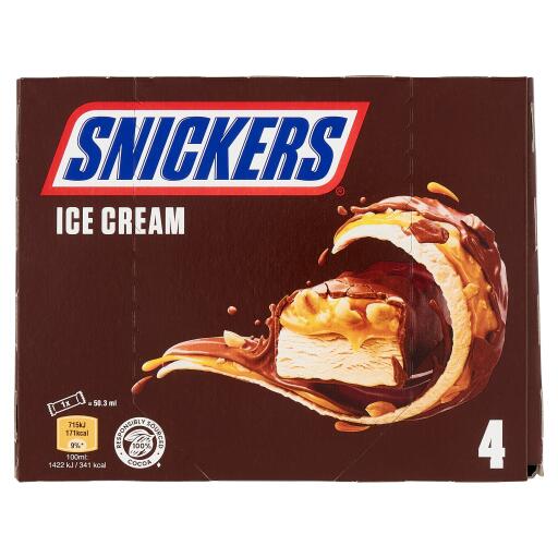 Snickers ice 4 Barrette gelato 182,4g