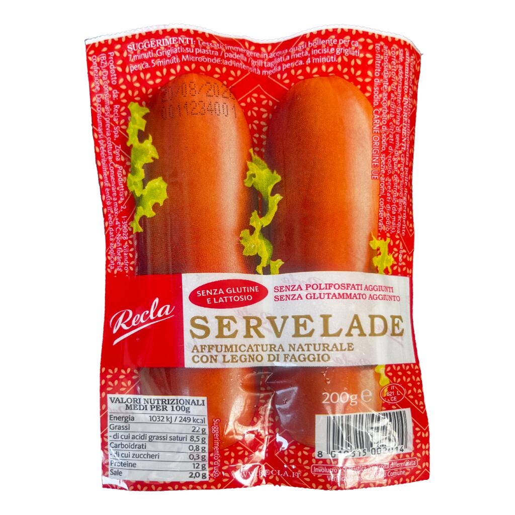 Wurstel Servelade conf. 2 pezzi 200g Recla