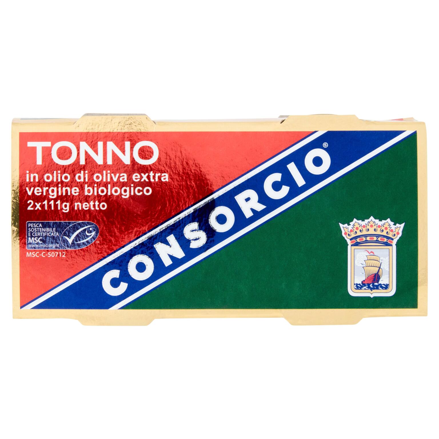 Tonno in olio extra vergine di oliva 112gx2 latta Consorcio