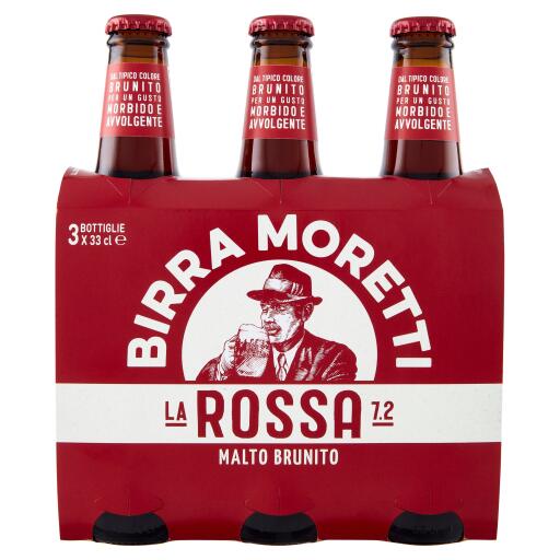 Birra Moretti La Rossa - malto brunito italiano 3x33cl
