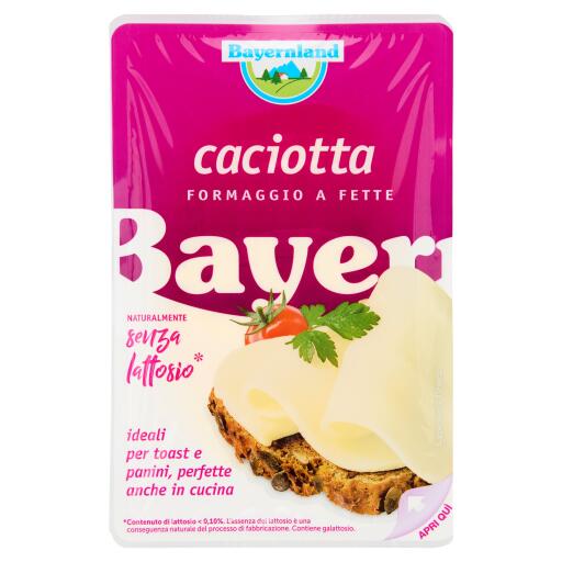 Caciotta a fette 100gr senza lattosio
