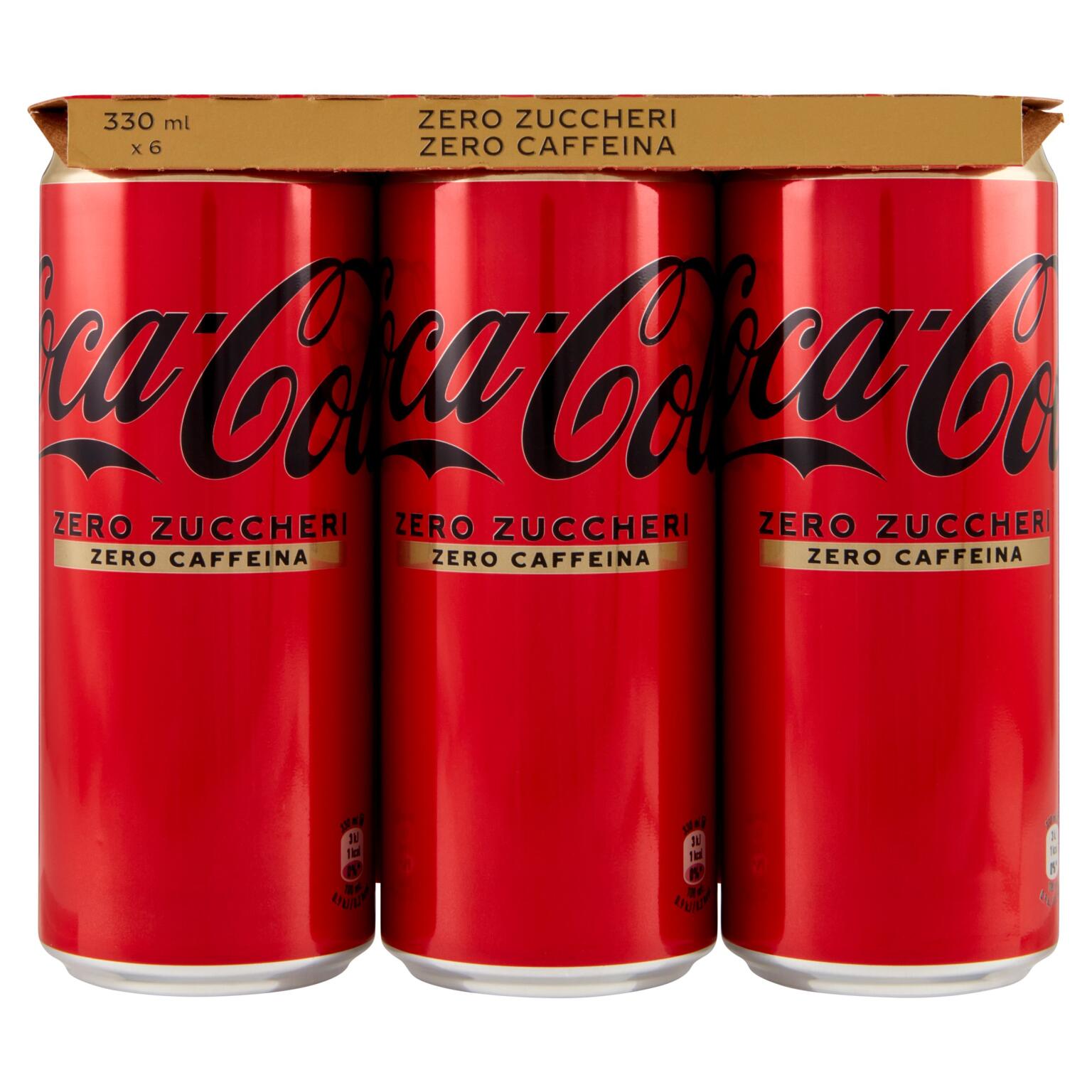 Coca cola zero senza caffeina cl33x6 lattine