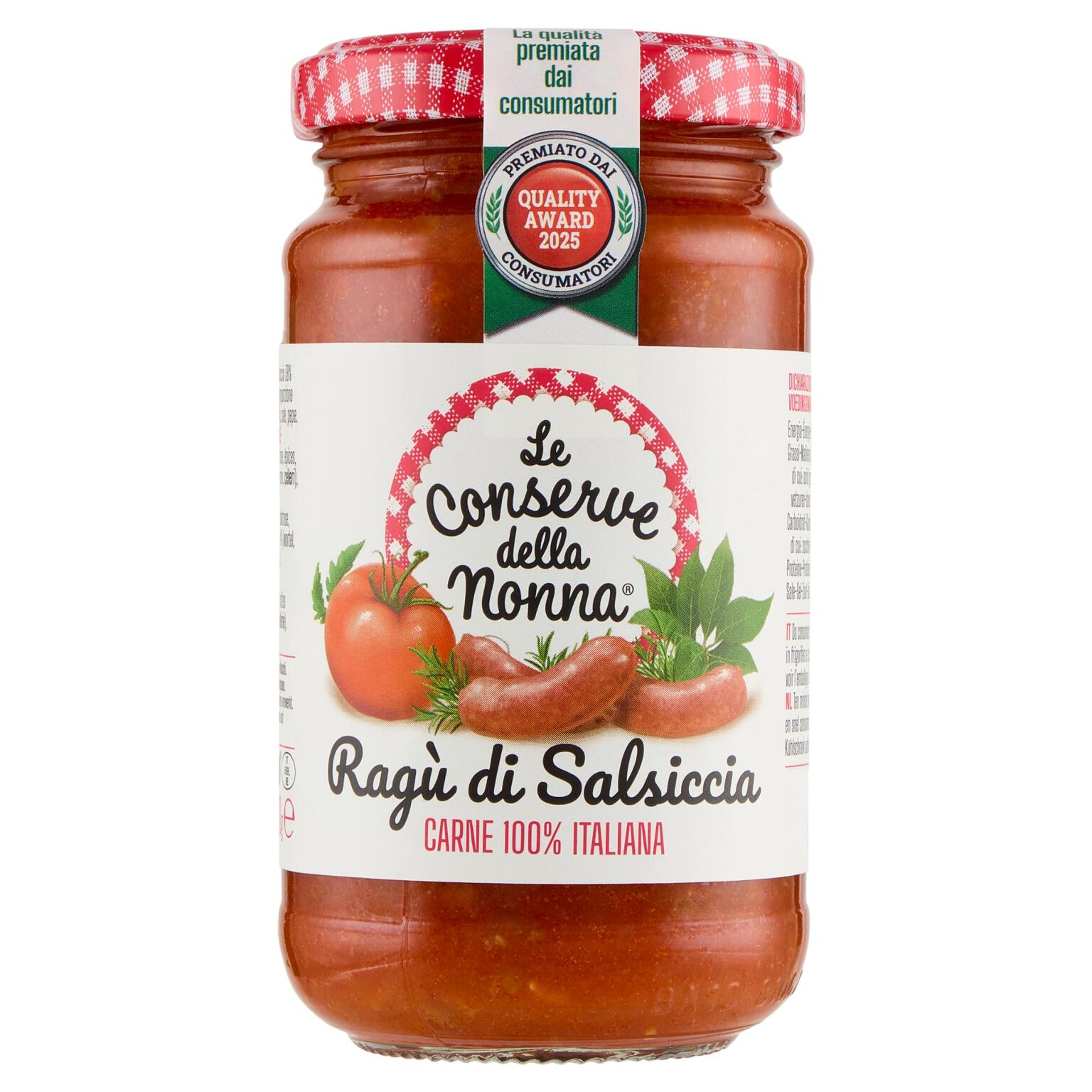 Ragù di Salsiccia 190g Le Conserve della Nonna