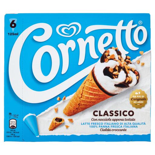 6 cornetto classico 450g algida