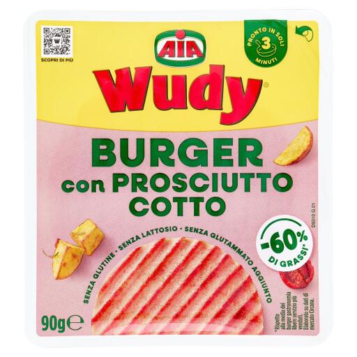 Wudy burger con prosciutto cotto 90g