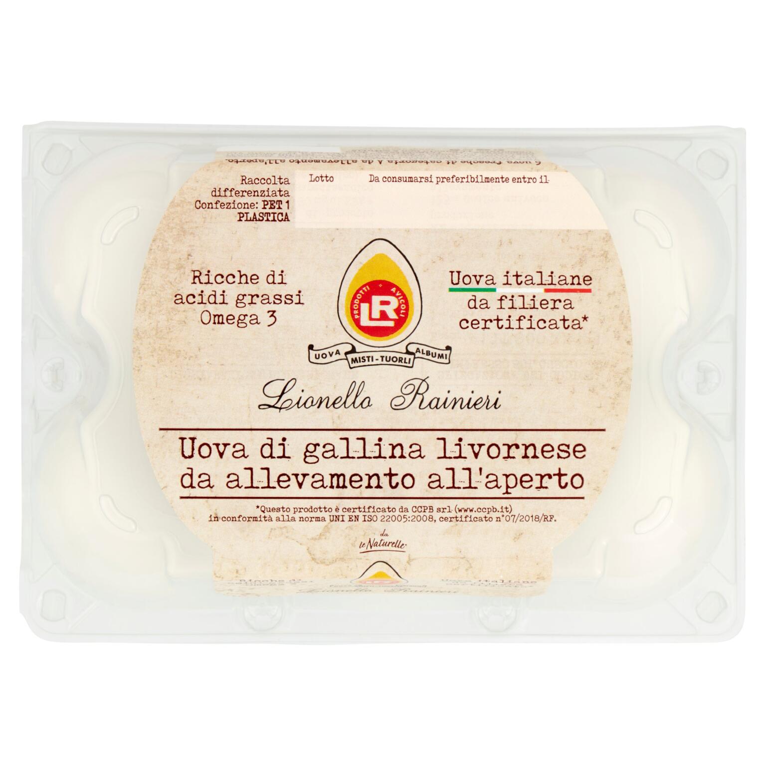 Uova Naturelle bianche da allevamento a terra cat.A x6