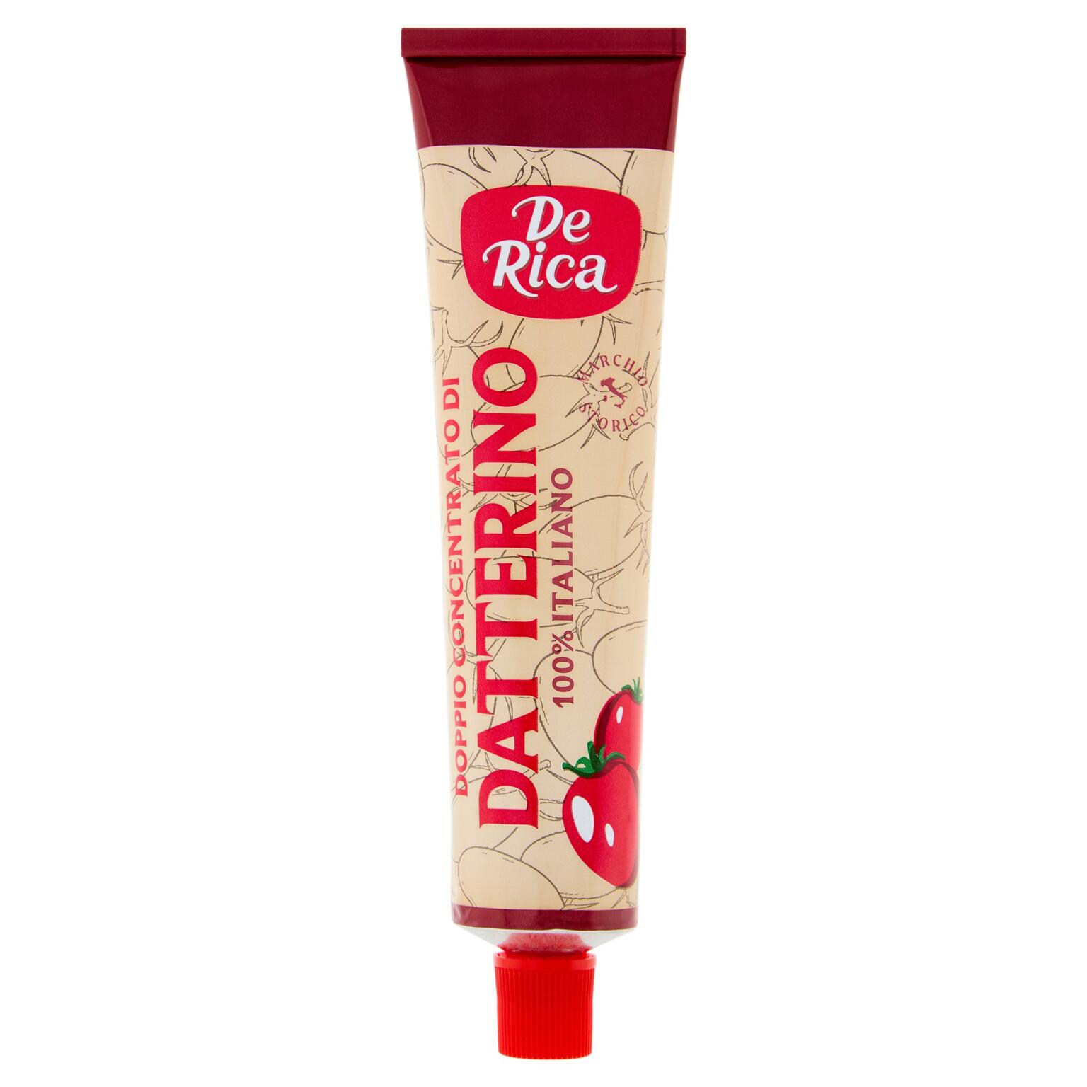 Doppio concentrato di pomodoro datterino tubetto da 140g De Rica