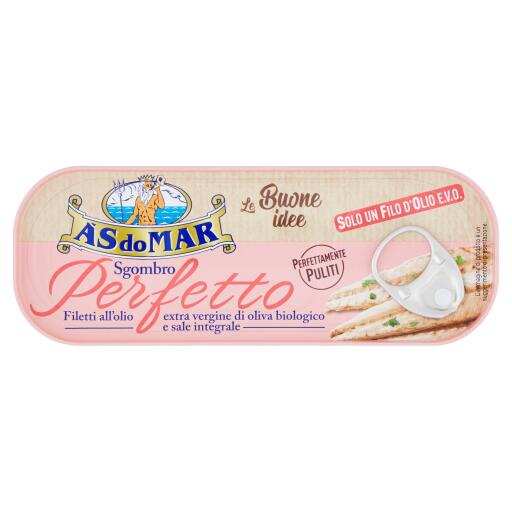 Filetti di sgombro in olio extra vergine di oliva biologico e sale integrale 120g