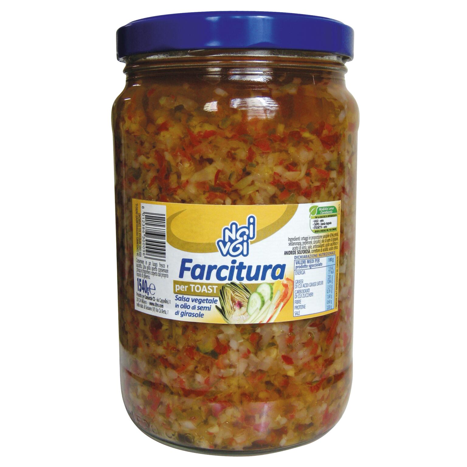 Farcitoast Salsa vegetale in olio di semi di girasole 2,54Kg Noi&Voi