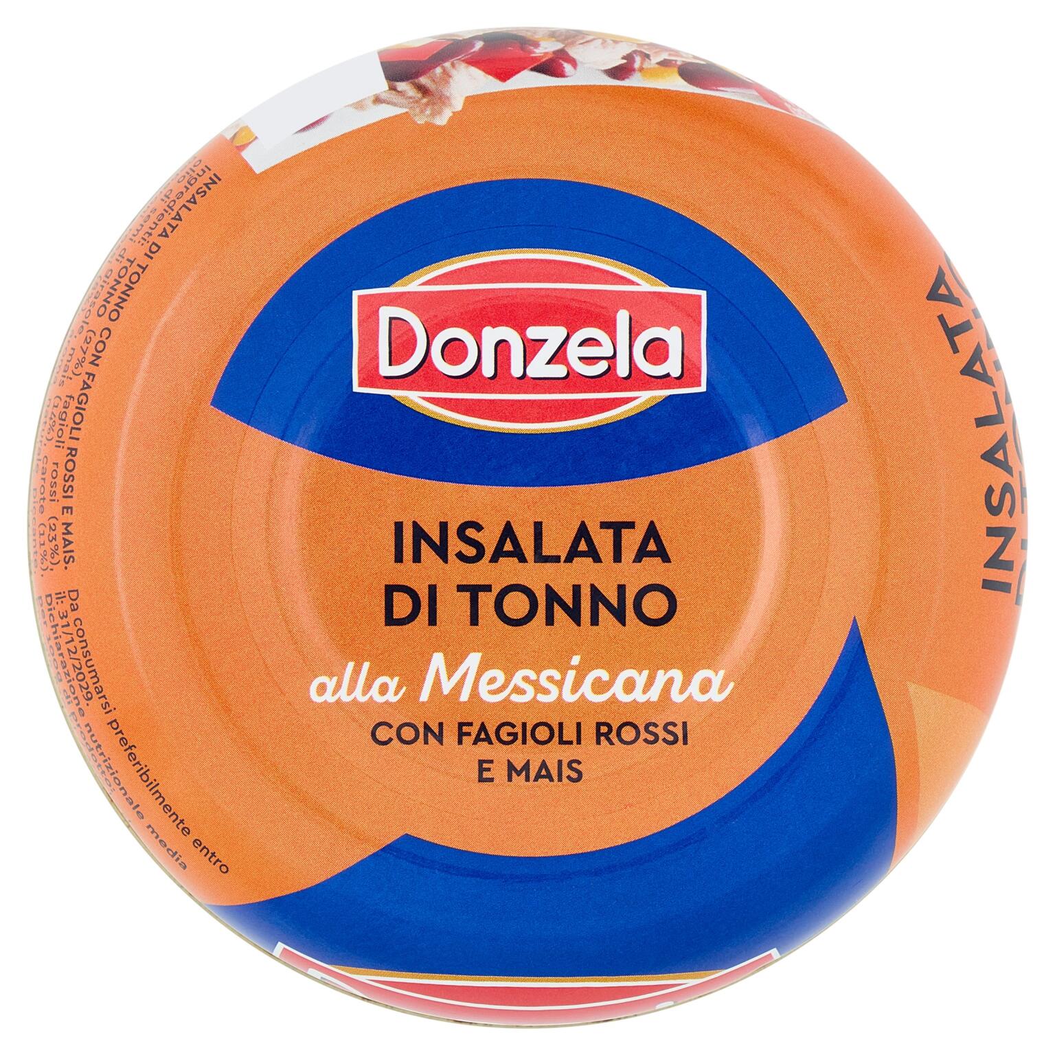 Insalata di tonno Messicana con fagili rossi e mais 230g Donzela