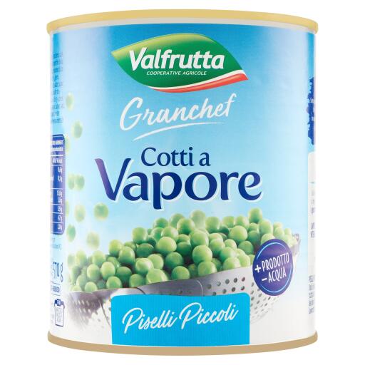 Piselli piccoli 680g Cotti a Vapore Gran Chef Valfrutta