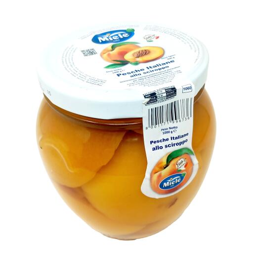 Pesche sciroppate 1kg Miele