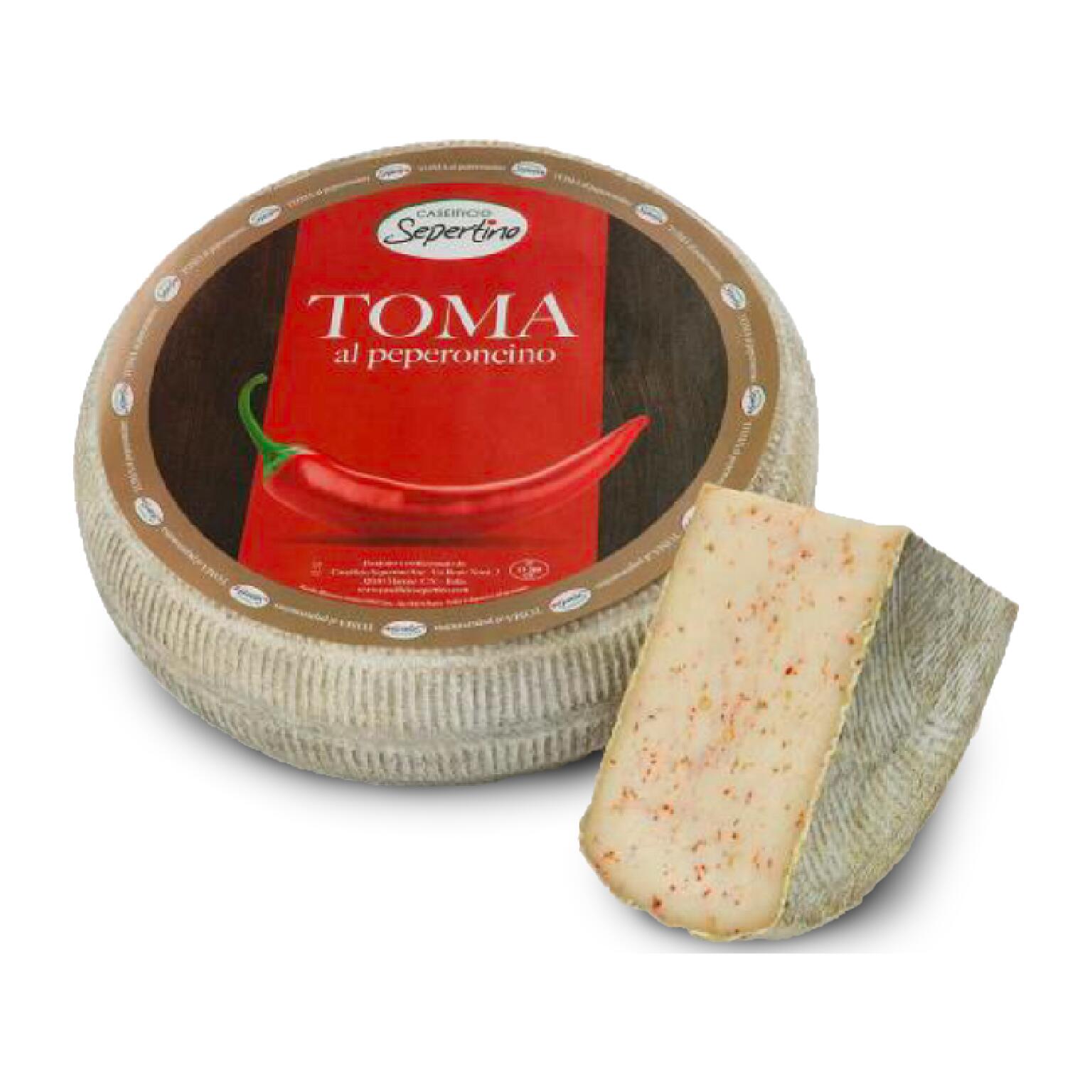 Toma al peperoncino a pezzi 300g circa