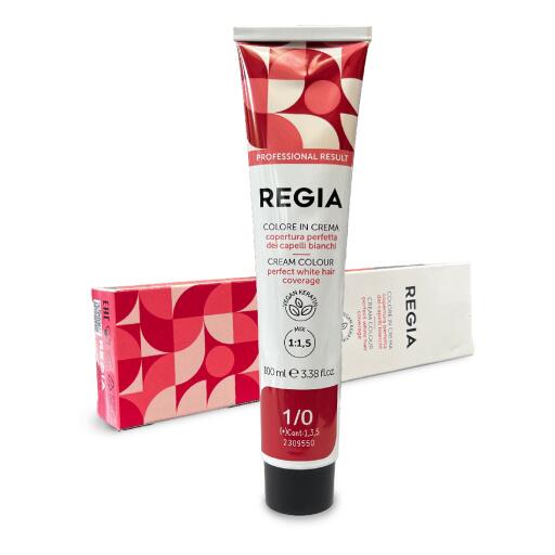 Colore in crema 1/0 Nero da 100ml Regia