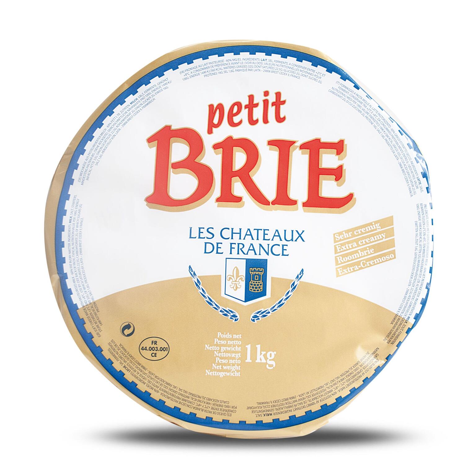 Petit Brie Les Chateaux de France 60% 1Kg