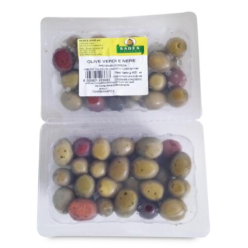 Olive verdi e nere 400g