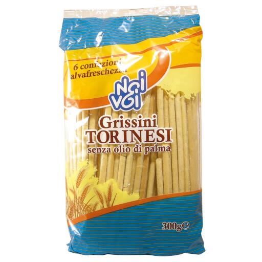 Grissini Torinesi 300g in 6 confezioni salvafreschezza Noi&Voi