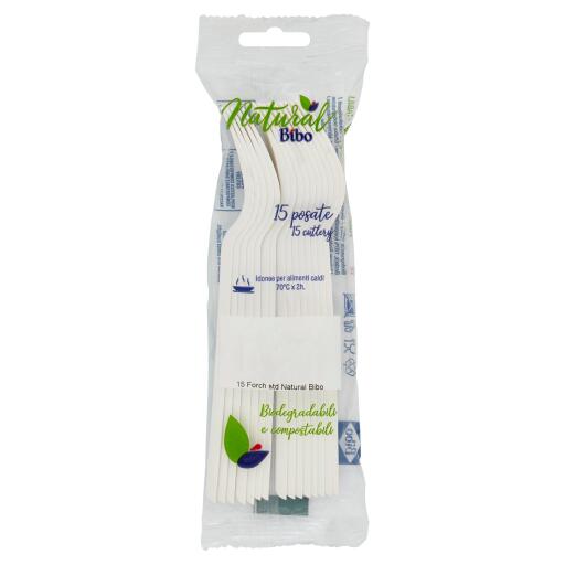 Bioplastica 15 forchette standard Bibo Italia