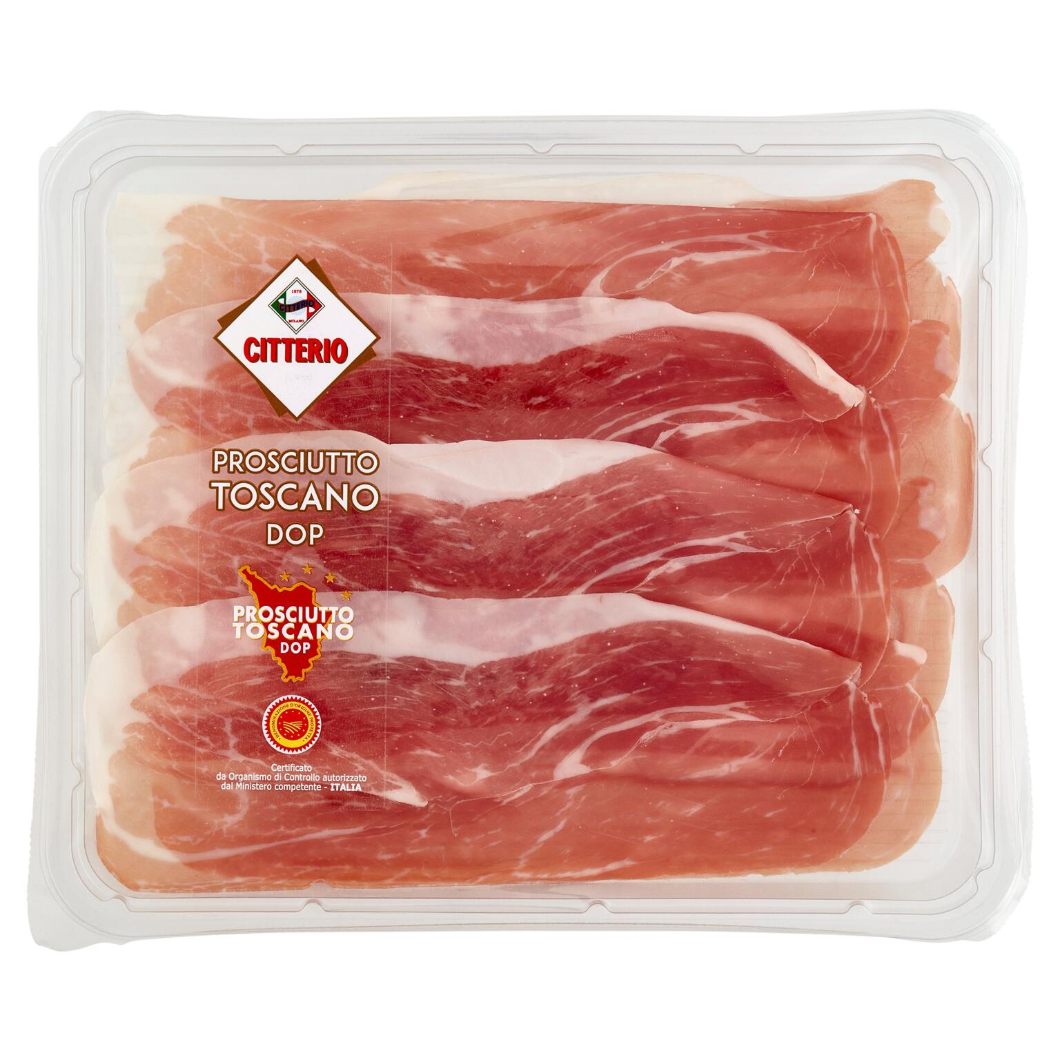 Prosciutto Toscano Dop in vaschetta trasparente 90g Citterio