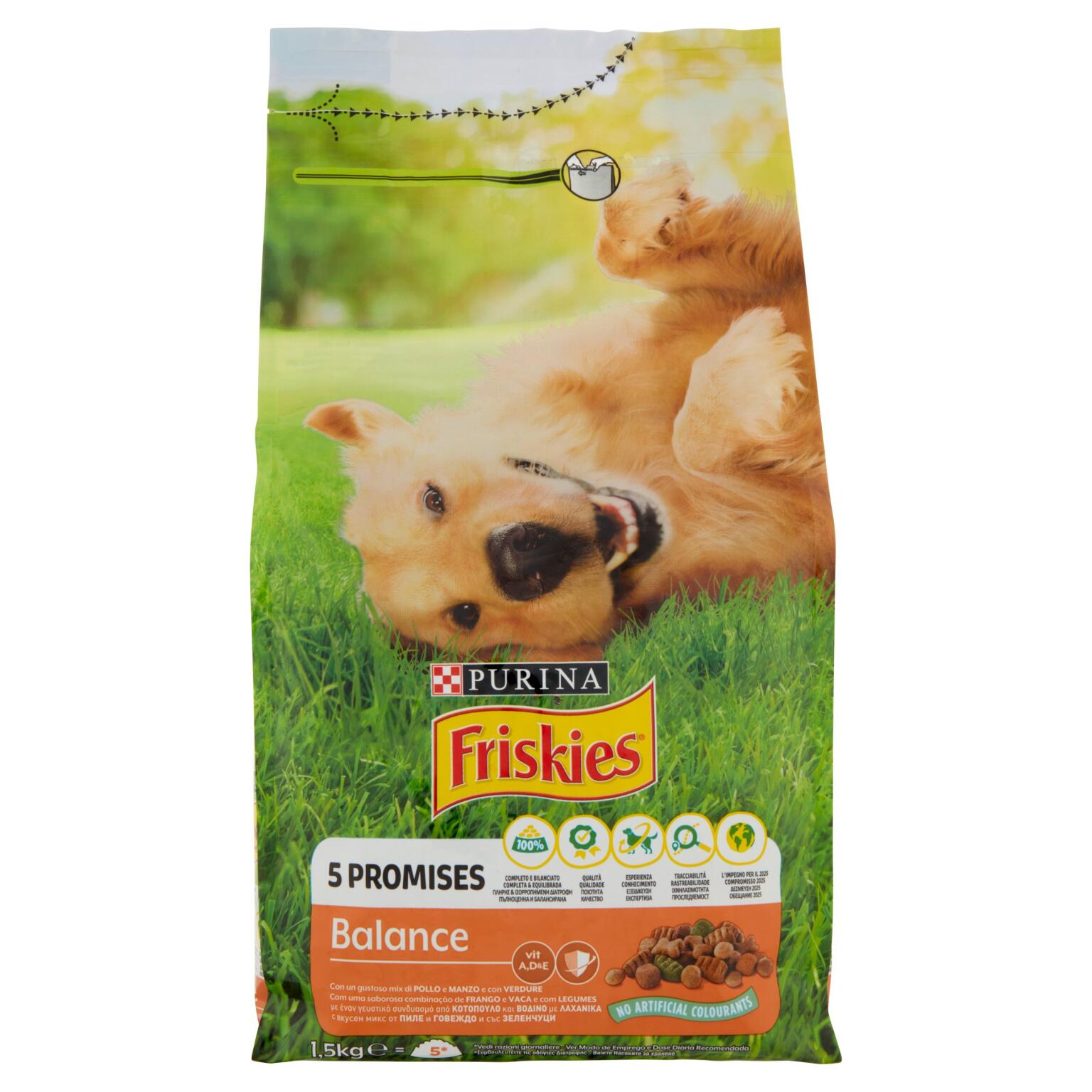 Friskies balance menù completo secco per cane 1,5Kg