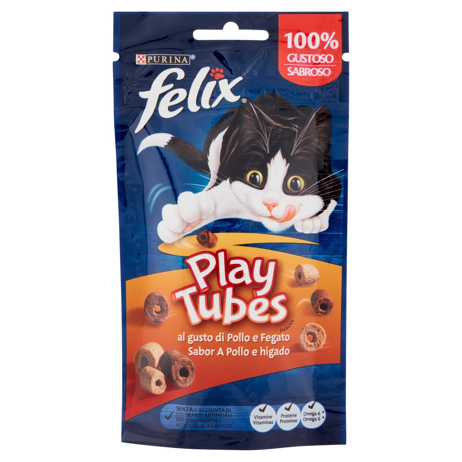 Felix Playtubes con pollo e fegato 50g