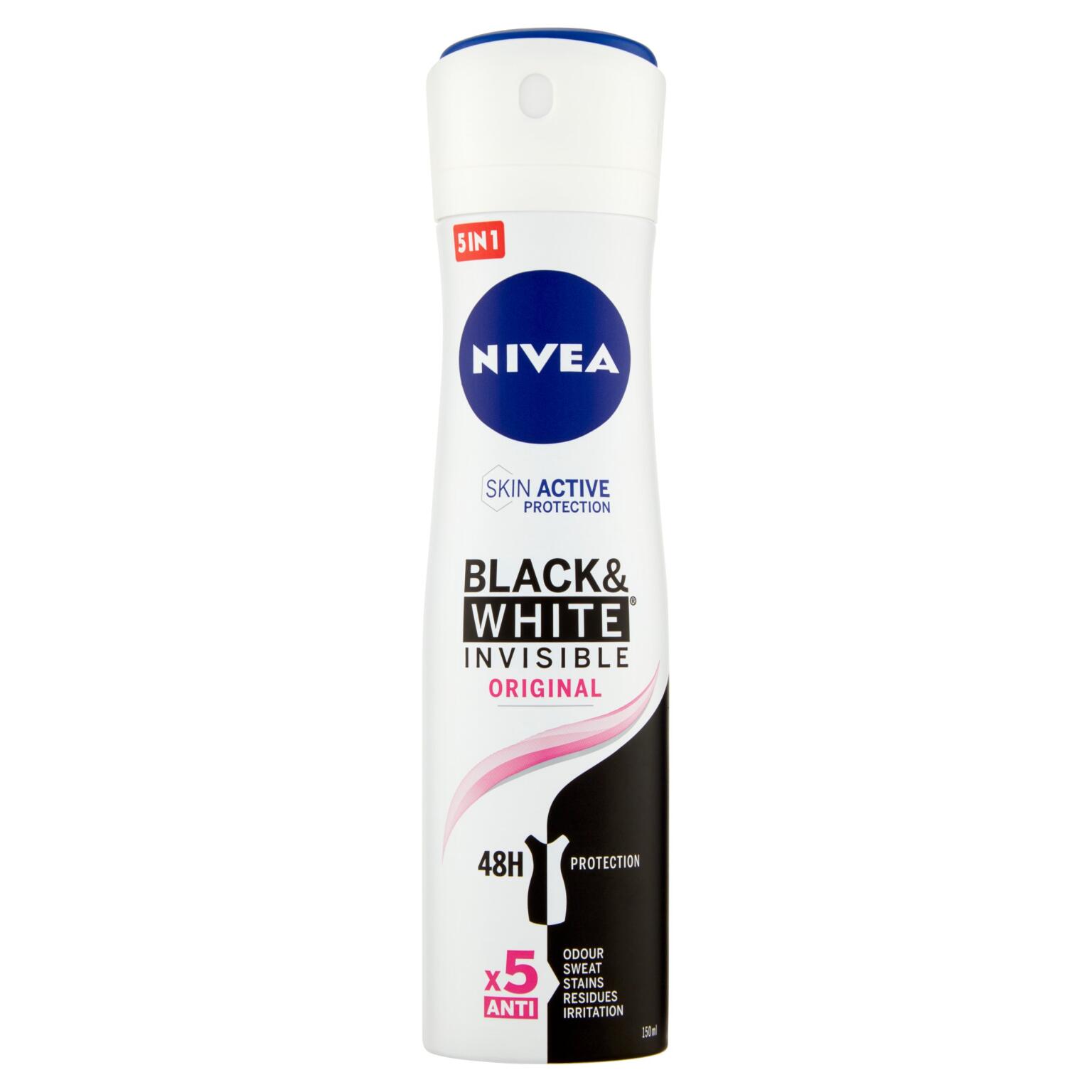 Deodorante spray invisibile black&white 150ml Nivea original