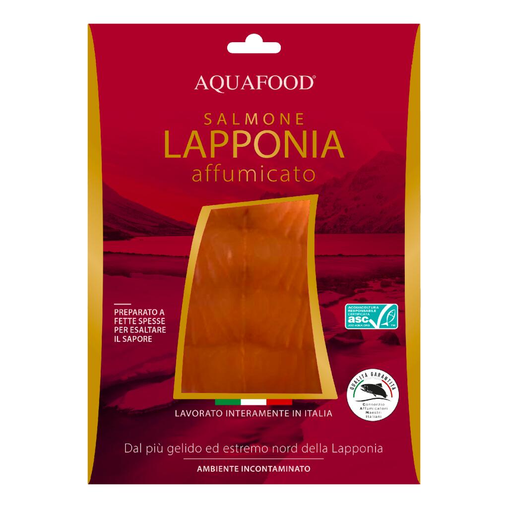 Salmone norvegese affumicato Lapponia 100g Aquafood