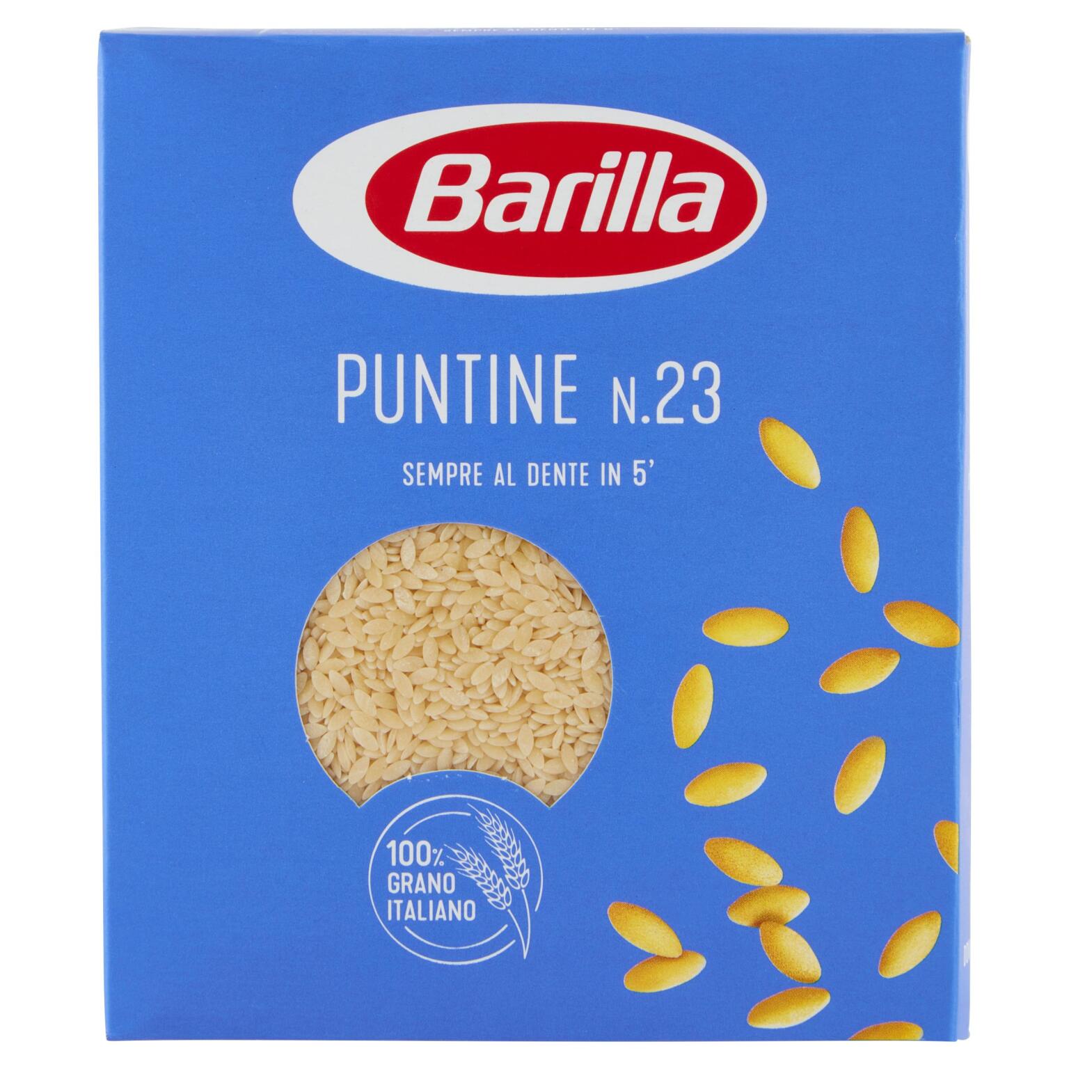 Pastina puntine pasta di semola di grano duro n°23 500g Barilla