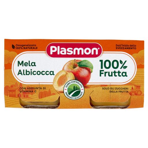 Omogenizzati Plasmon alla frutta albicocca e mela 2x80g