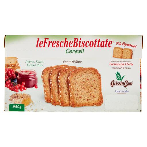 Fette Biscottate cereali 860g Grissin Bon