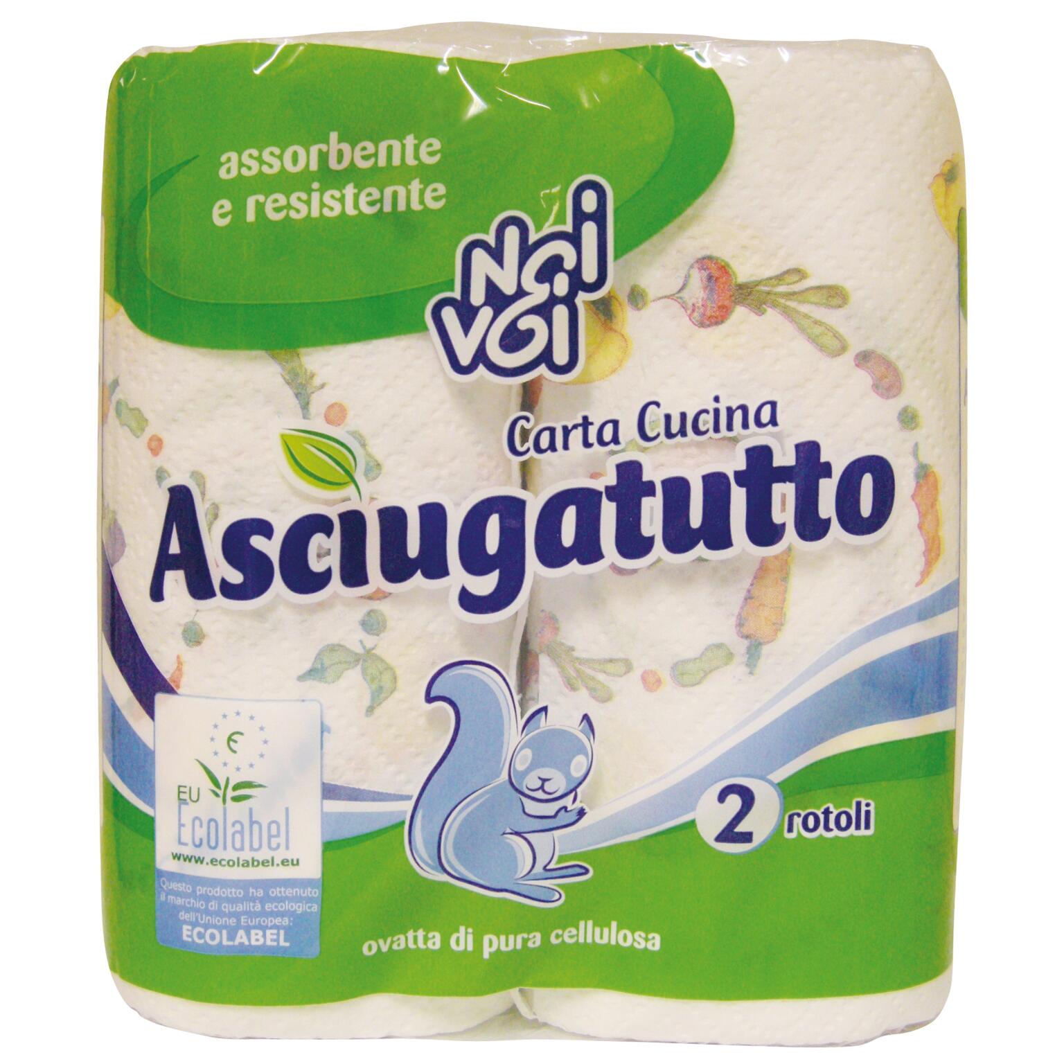 Asciugatutto 2 rotoli ecolabel Noi&Voi