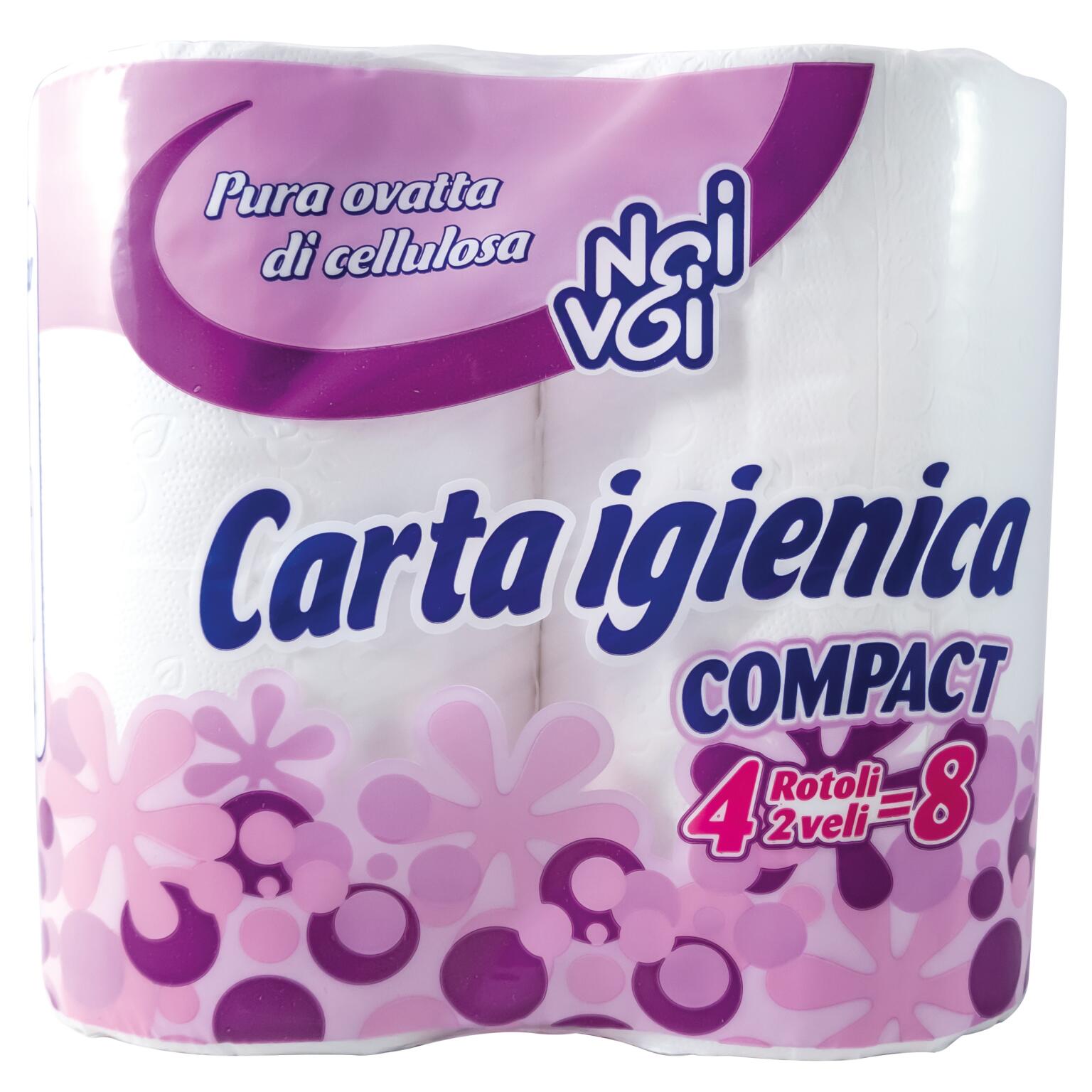 Carta igienica Compact 4 rotoli 2 veli Noi&Voi