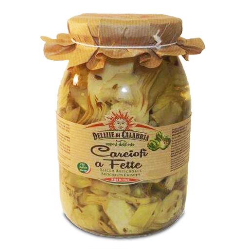 Carciofi a fette in olio di semi di girasole 950g Delizie di Calabria