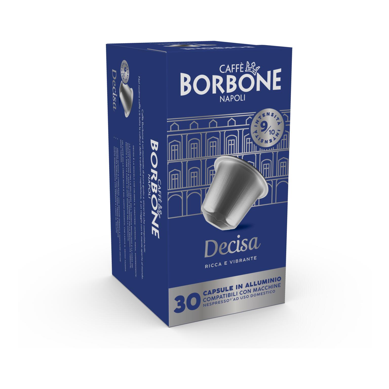 Capsule Alluminio Miscela Decisa compatibili Nespresso 30 pezzi Caffe' Borbone