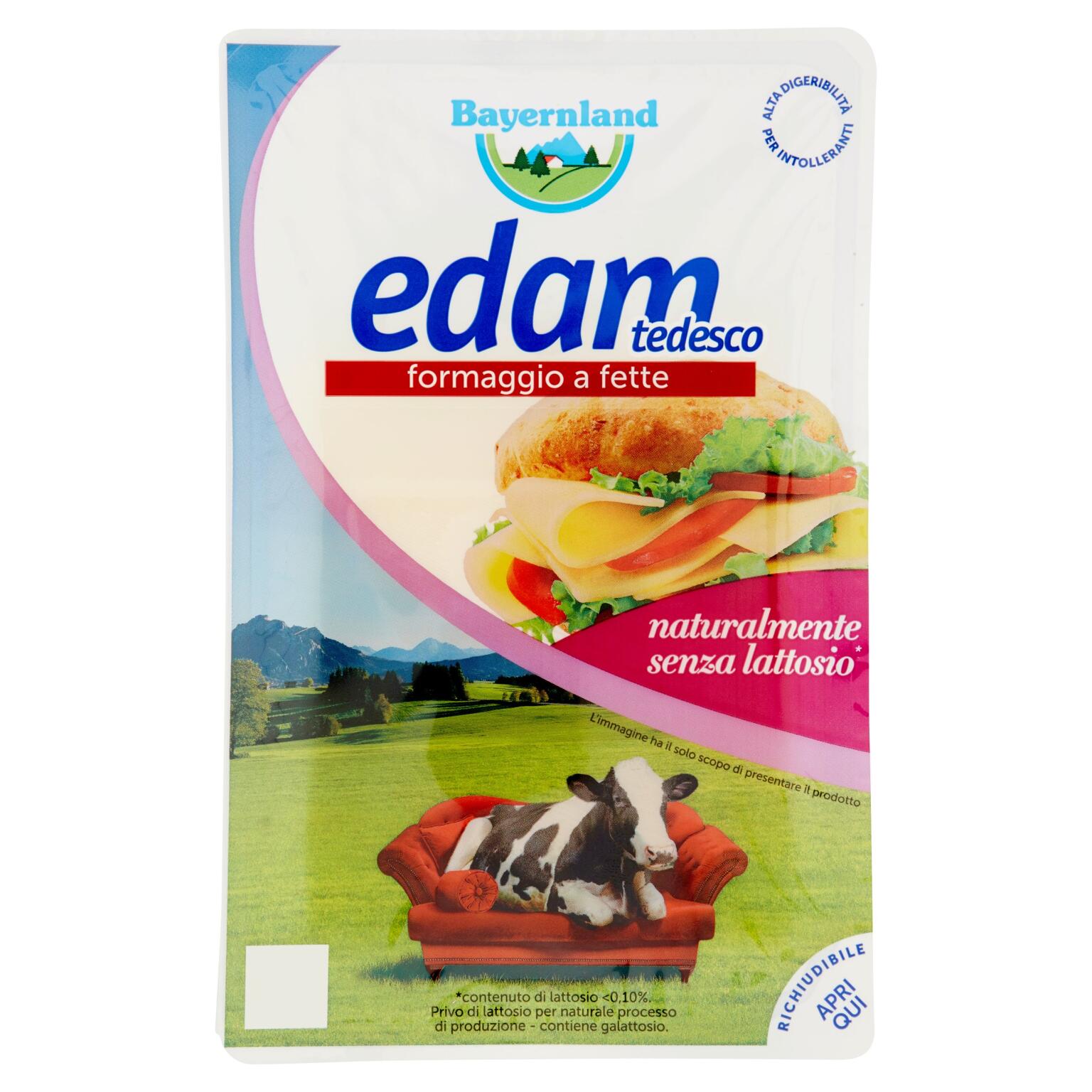 Edamer a fette 100g Bayerland senza lattosio