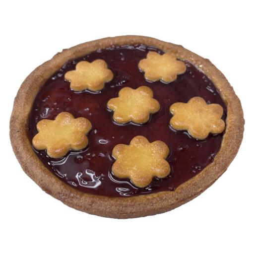Crostata con confettura di fragole