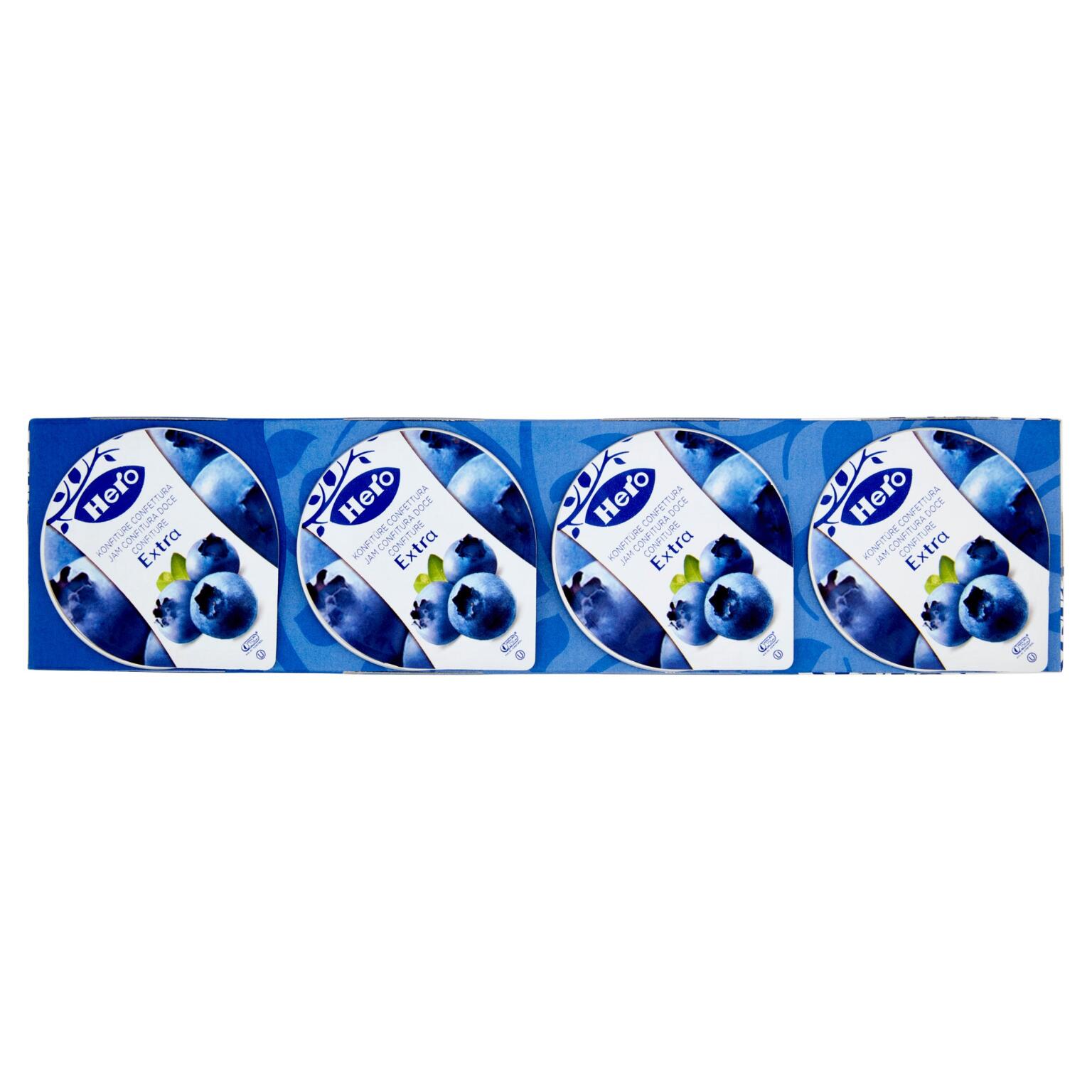 Confettura poker gusto mirtilli 4x25g Hero