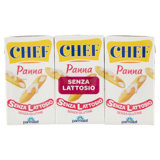 Panna chef senza lattosio 3x125ml Parmalat