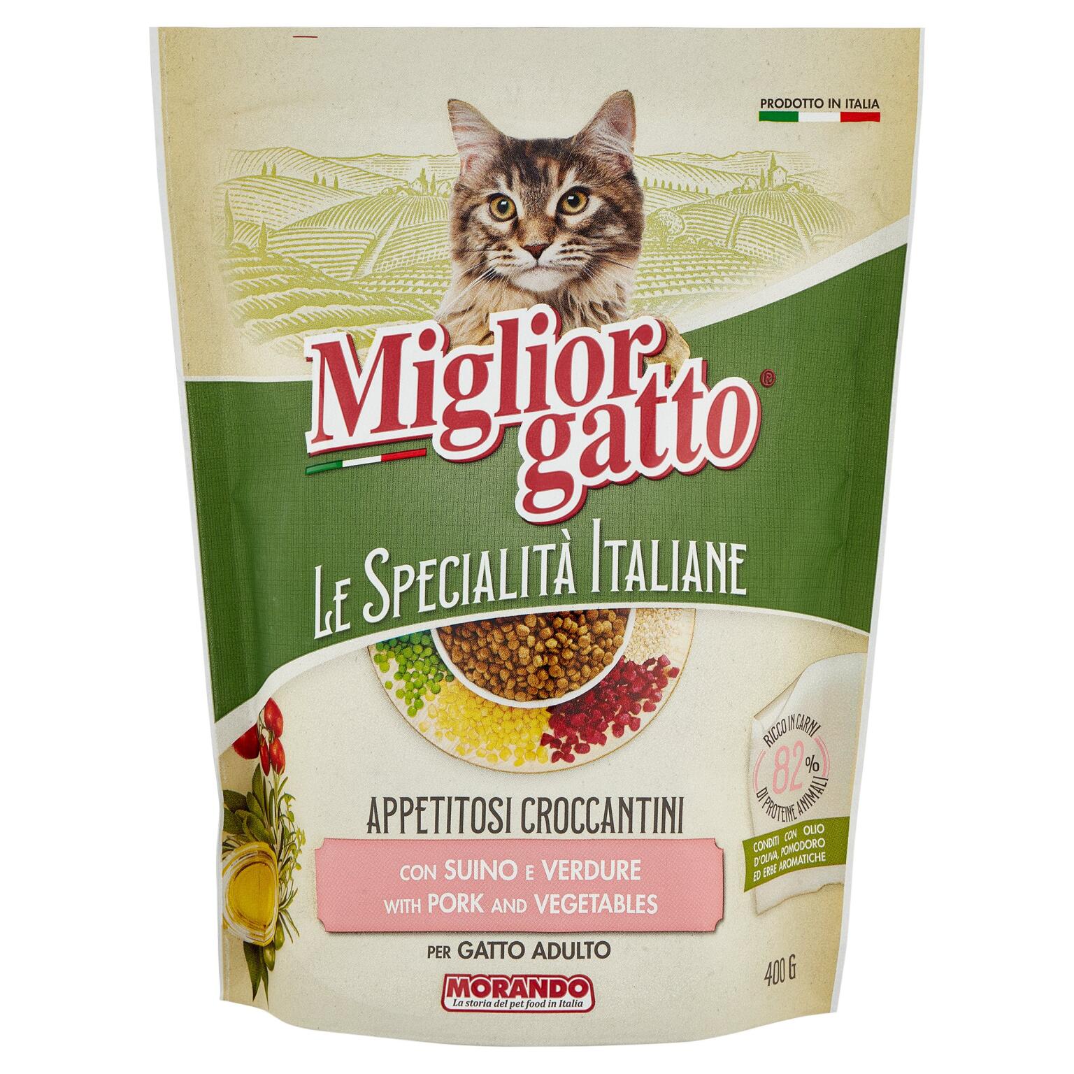 Migliorgatto croccantini da 400g suino e verdure