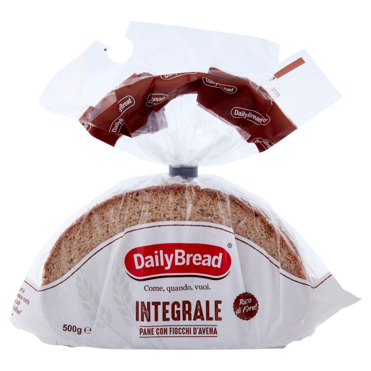 Pane Integrale affettato con fiocchi d'avena 500g Daily Bread