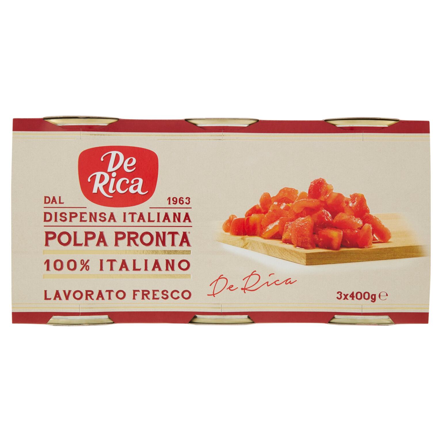 Polpa di pomodoro 3x400g De Rica