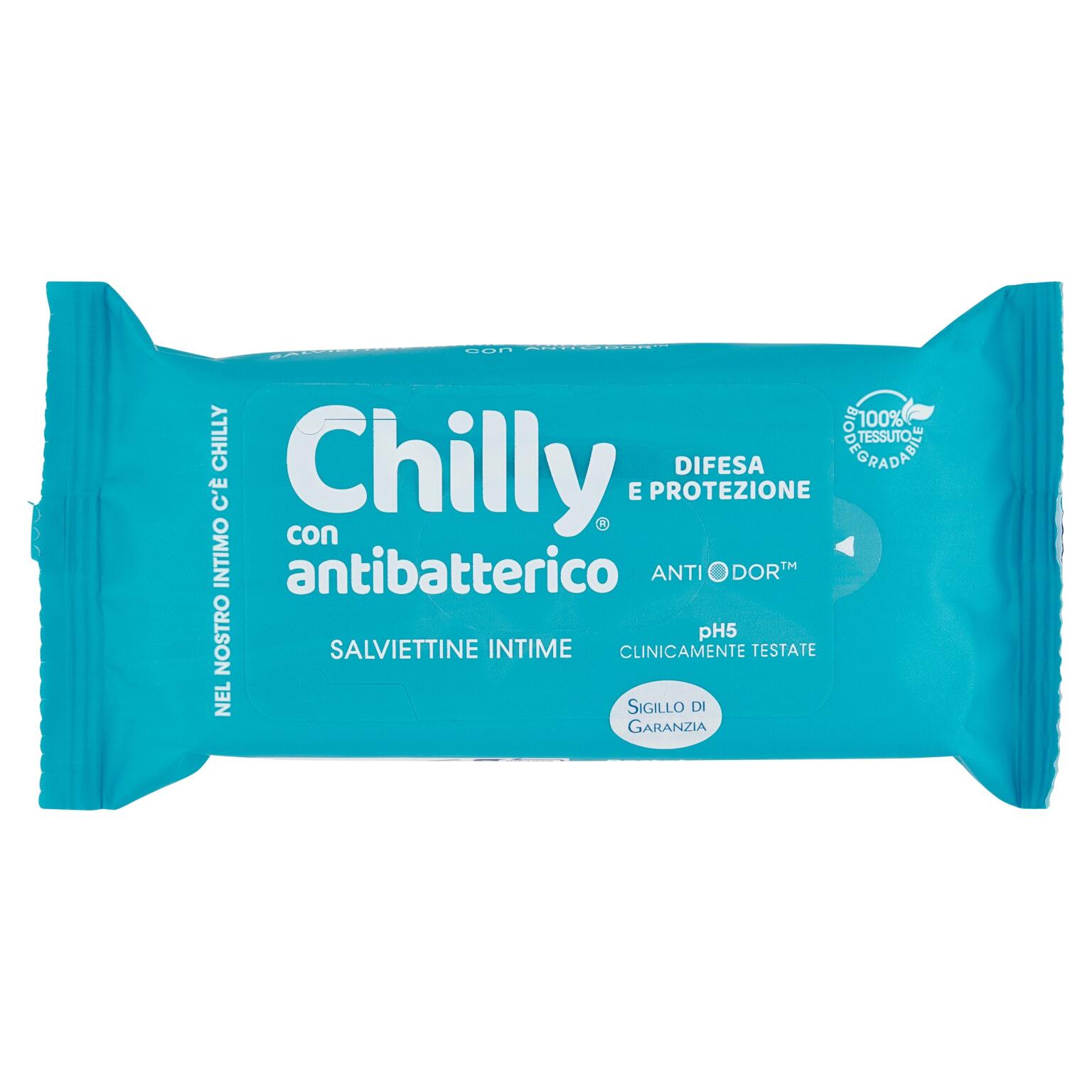 Salviettine intime con antibatterico 12pz Chilly