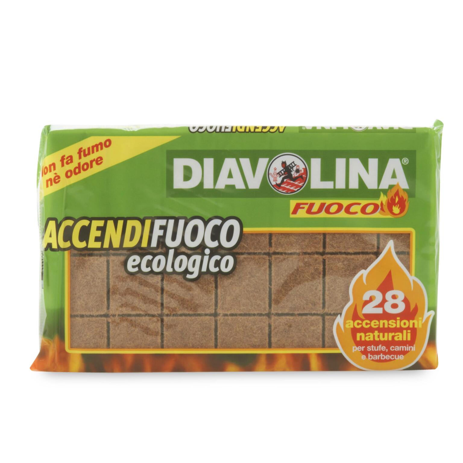 Diavolina accendifuoco naturale 28 cubi