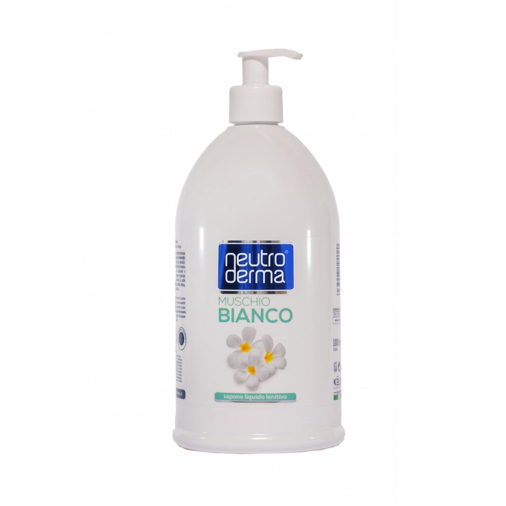 Sapone liquido muschio bianco idratante 1 litro, Neutroderma