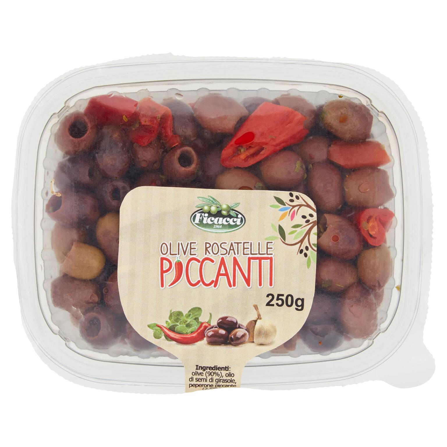 Olive rosatelle denocciolate piccanti 250g