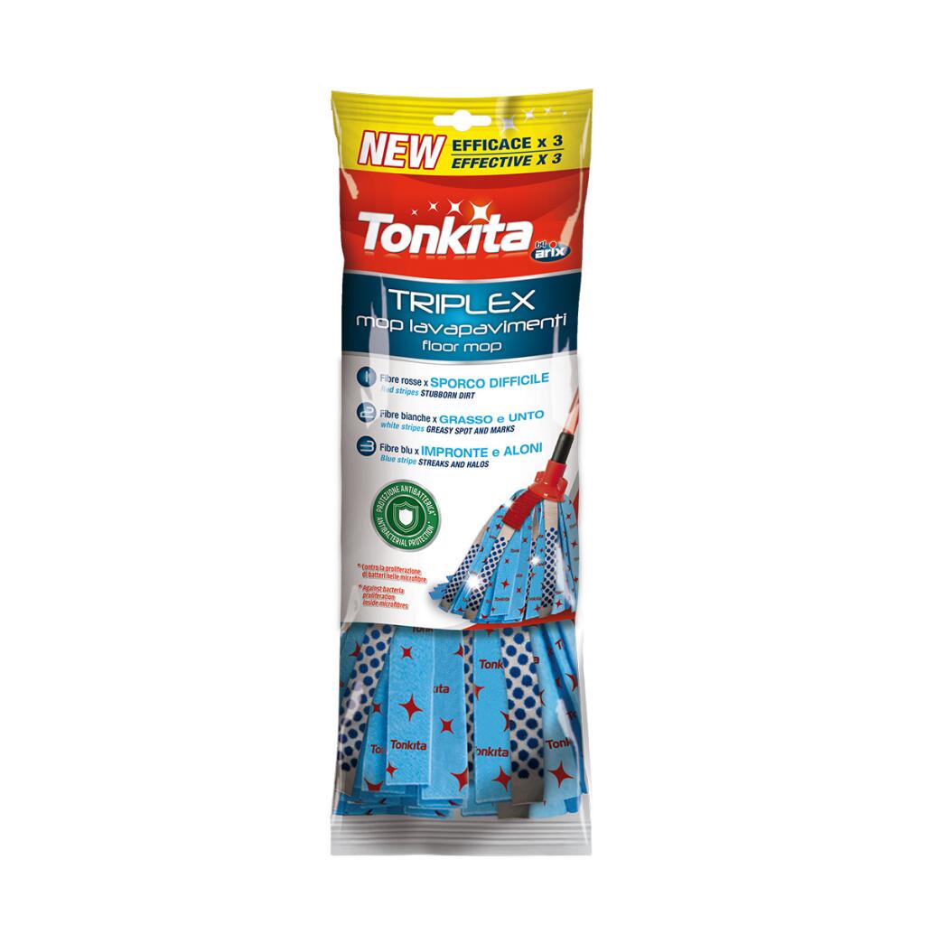 Mop ricambio con antibatteerico e parti abrasive Tonkita