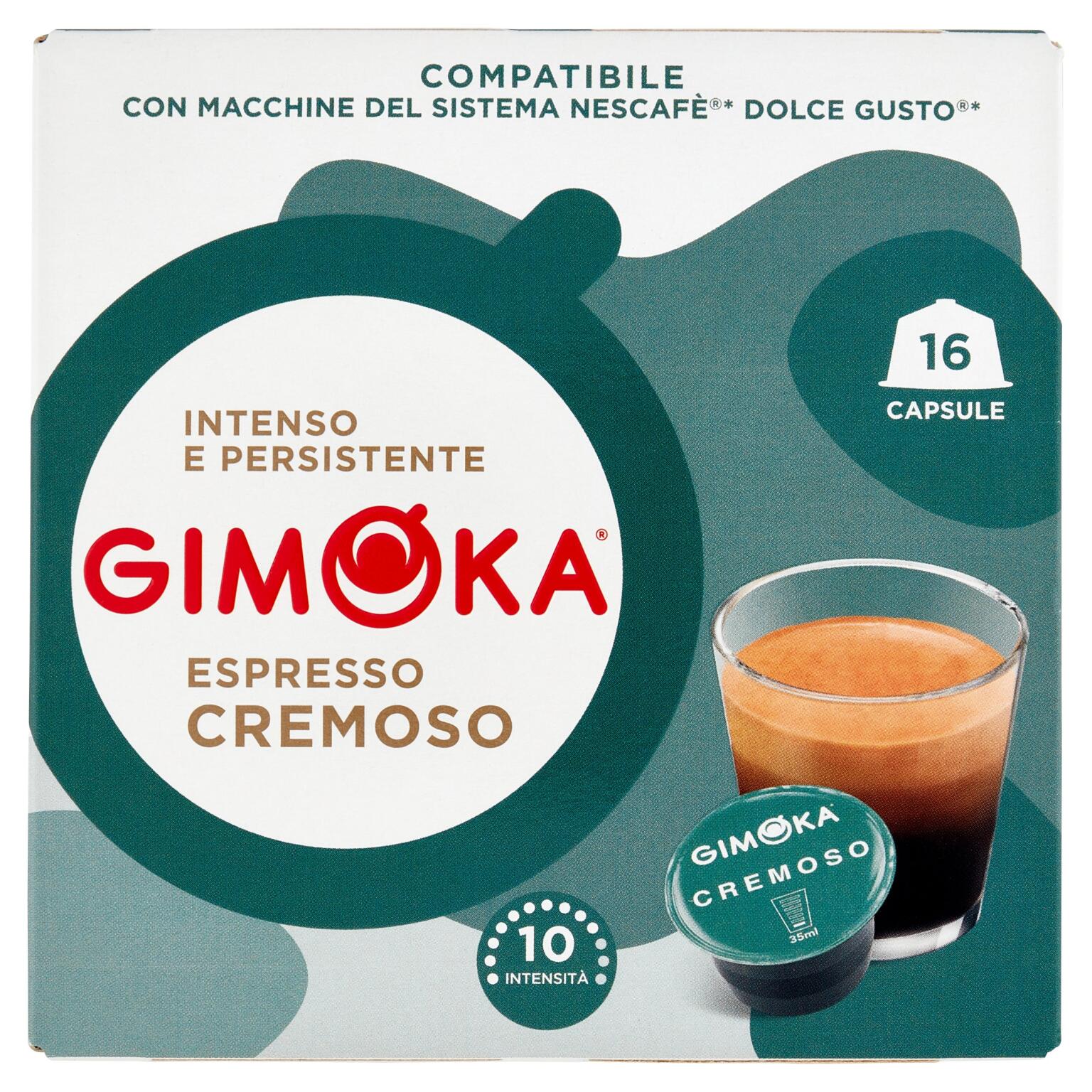 Caffè 16 capsule espresso cremoso 112g Gimoka compatibile con macchine nescafè